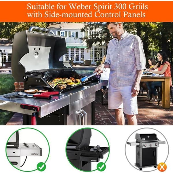 Flavorizer Bars - 5 Stykker - Rustfrit Stål - Til Weber Spirit 300 og 700 - 57 cm