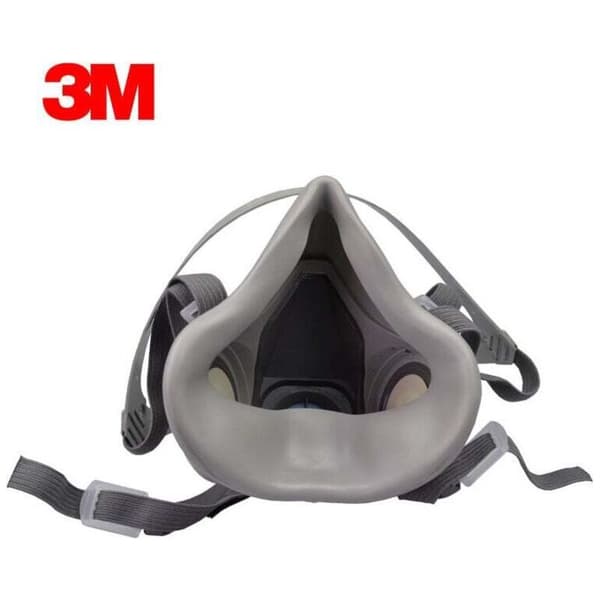 3M™ 6200 Återanvändbar Halvmask, Lätt Elastomer, EN140/CE-certifierad, Bajonettfästessystem, Skydd mot Partiklar och Gaser