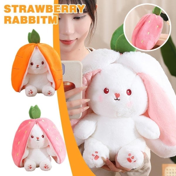 18-35 CM Kanin Plysj Leke Stoffdyr Dukke Plysj Gulrot Z Jordbær Onesize strawberry 35cm onesize