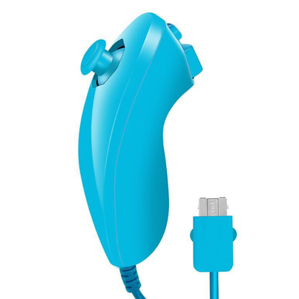 2-pak til Wii Nunchuck controller, Nunchuck joystick fjernbetjening spil blue