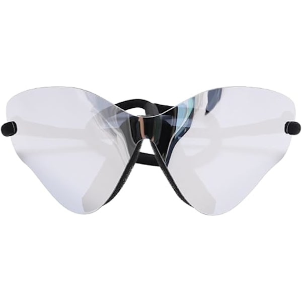 Överdimensionerade Punk Solglasögon Kvinnor Män Bågfri Solglasögon Dam Glasögon Goggle (Silver)