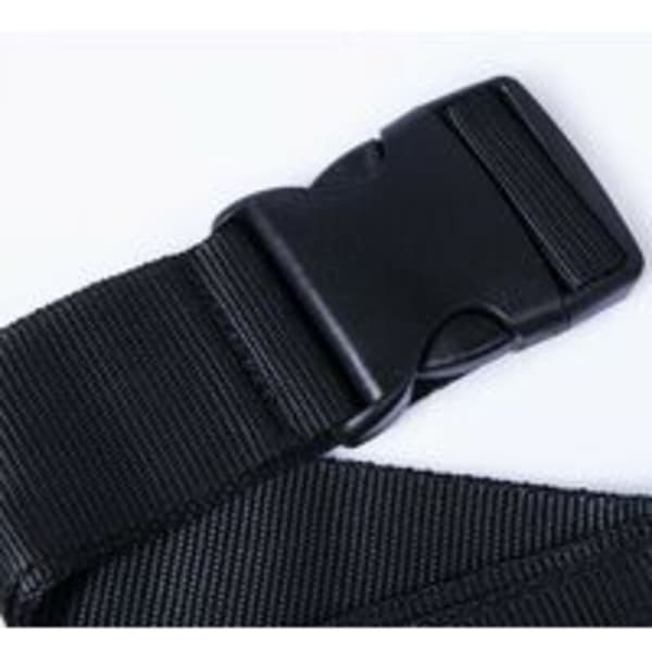 25 mm spännrem, 4-delad spännband, plastrem för packning, resväskor, flytt, bagage (svart)
