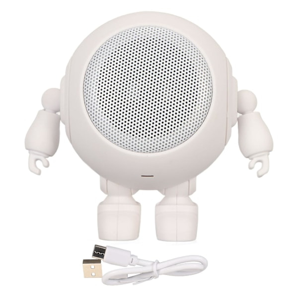Portabel Bluetooth-högtalare Robotform Bluetooth 5.0 1000mAh Inbyggd Mikrofon Mini Trådlös Högtalare för Hem Utomhusfest Vit