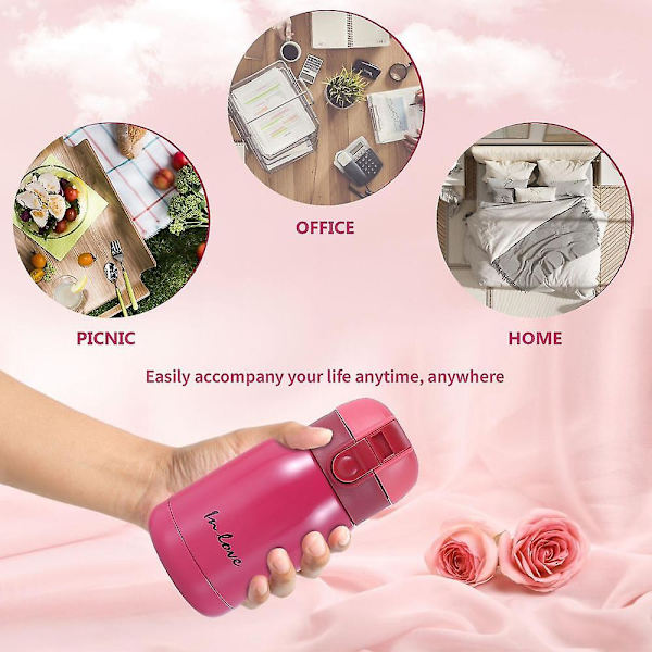 Mini Rostfri Stor Mage Flaska (Röd) 200ml