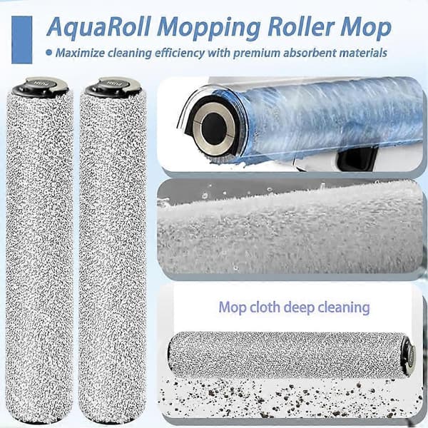 Mopperulle til Dreame Aqua10 Ultra Roller / Aqua10 Ultra Roller Komplet Støvsugerdele Fjerner Snavs 3 STK