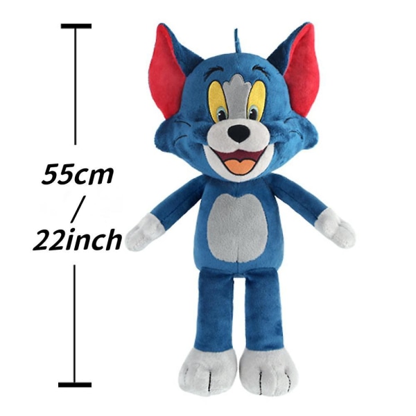 55 cm Tom Cat And Jerry Mouse Plyschleksak Kattmus Gosedjursdocka till barngåva Halloween jul