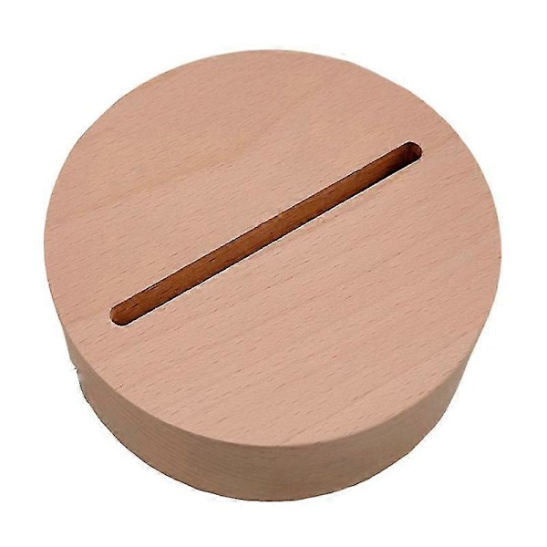 Lysende Træ LED Lampe Display Base Stand Holdbar Elegant Glas Kunst Sokkel til Boligindretning Small-Warm light