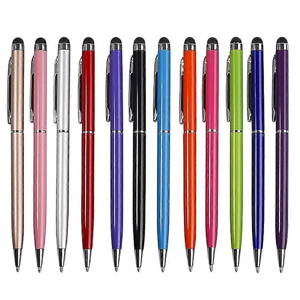 Touch Pen 12 stk. kuglepen 2 i 1 stylus til berøringsskærmsenheder