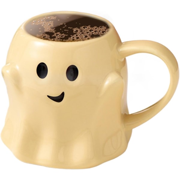 Halloween Spök Mugg, Keramisk Spök Mugg, Spök Kaffekopp, Bedårande Spök Mönster Mugg