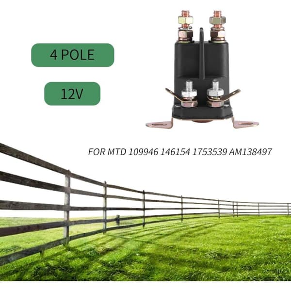 Universal 4-polet starter-solenoid, 12V solenoid til MTD 109946 146154 1753539 AM138497(33-334)