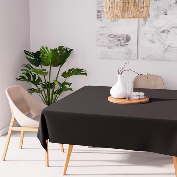 Flekkmotstandig duk, polyester, svart, 180x180 cm