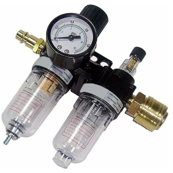 Ruolin 1/4\" lufttrykkregulatorfilter, vann-oljeutskiller, lufttrykkregulator for kompressorer og luftverktøy
