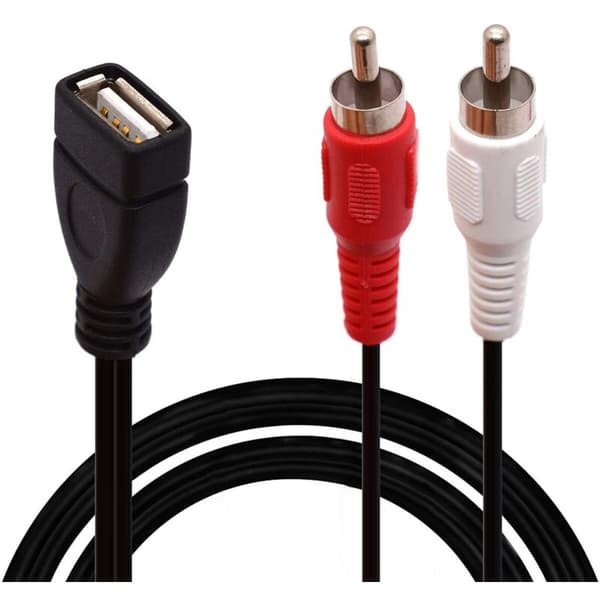 1,5 m USB til RCA-kabel, USB A 2.0 hun til 2 RCA hanstik, AV lyd/video splitter, maksimal signaloverførsel