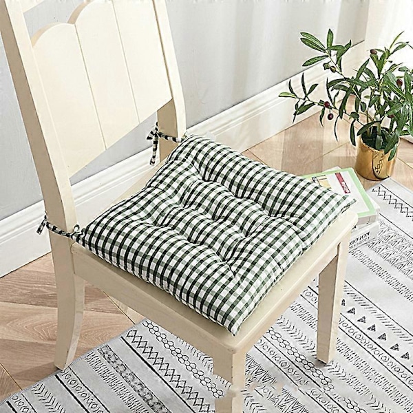 Beskyttende Setepute Vaskbar Firkantet Form Gitterdesign Stolpute Hjemmeinnredning Qinhai M 40x40cm