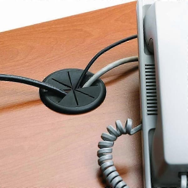 3 STK Skrivebordskabelgennemføringer Ledningskabelhulafdækning til Kontor PC Skrivebordskabelafdækning