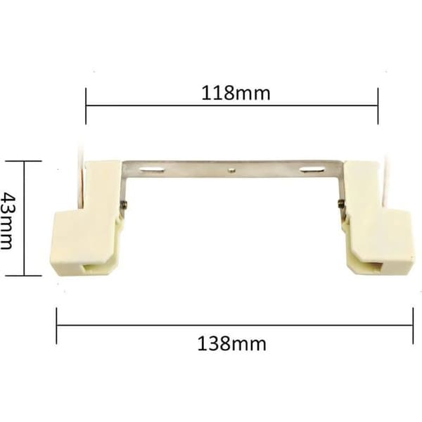 R7S lampefatning 118mm til halogen- og LED-pærer, AC 100-240V, til projektør/væglampe/loftlampe, 2 stk.