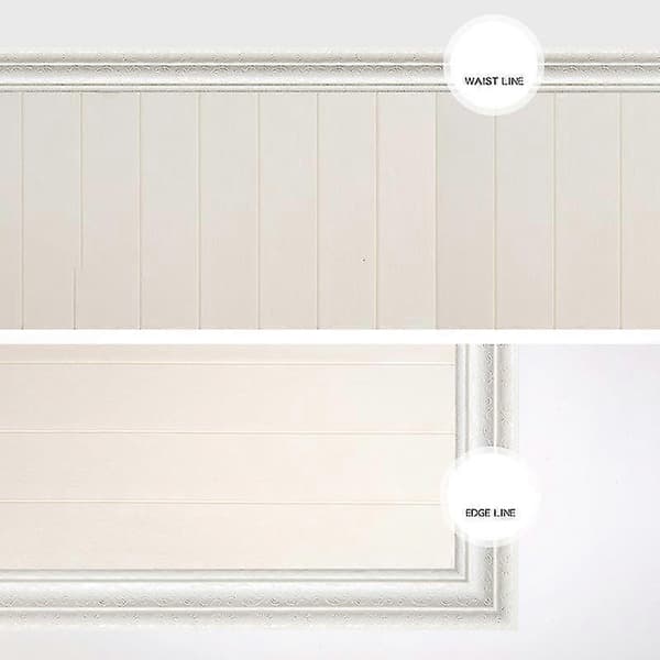 Självhäftande Flexibel Skumformad List 3D Klibbig Dekorativ Väggkant Vägglinjer Tapet för R06 Gray Screen 2.3m