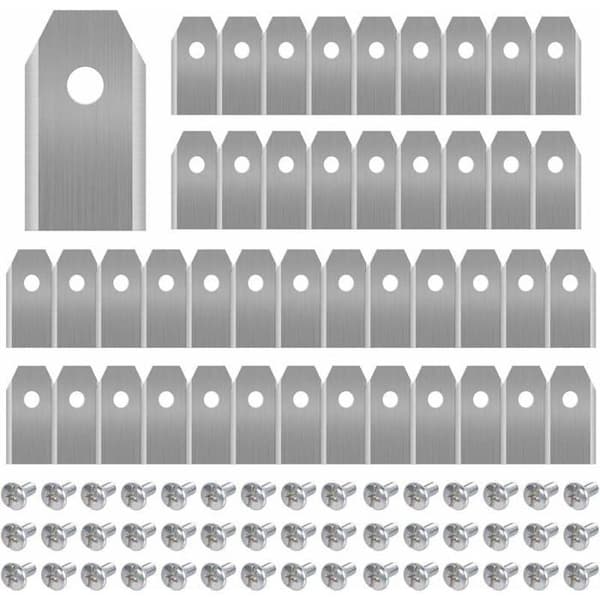 45 x Titanium knivblade til alle Husqvarna/Automower/Yardforce/Gardena robotplæneklippere (3g-0,75mm) inkl. 45 skruer