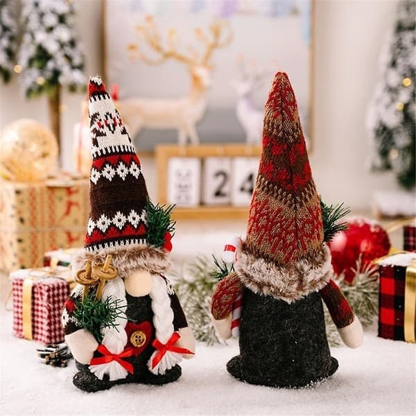 Juldekorationer, Jul Tomte Heminredning Inomhus, Handgjord Tomte, Perfekt för pyssel