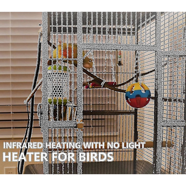Älykäs linnunhäkin lämmitin automaattisella lämpötilan säädöllä, turvallinen koskettaa ja luotettava lämmitys 24/7, puremisenkestävällä virtajohdolla