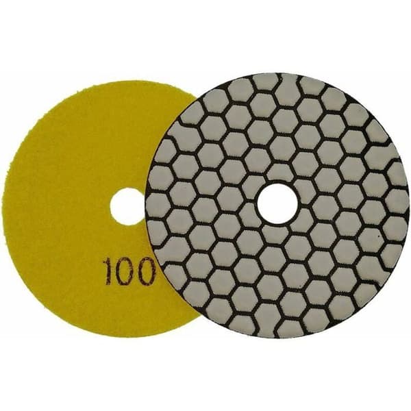 7 stk. 4\"/100 mm tørre diamantpoleringsputer for marmor, granitt, stein, betong (100)