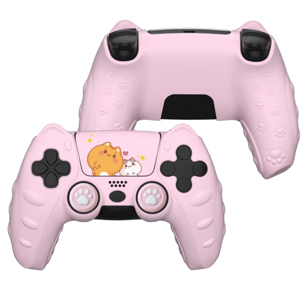 PS5-kontroller halkskyddande mjukt cover pink