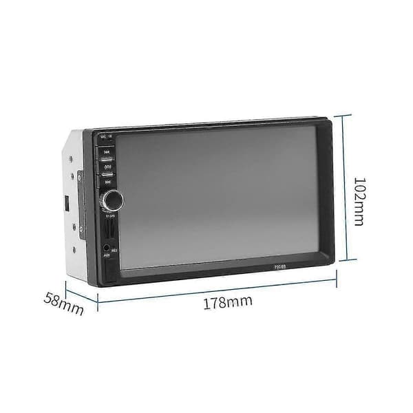Universal 7 tommer 2 Din Bilradio Optager Afspiller Touch Screen Stereo Mp5 Bluetooth Multimedieafspiller