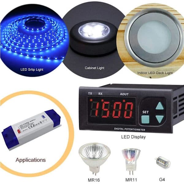12V LED Transformer – 230V til 12V 0-36W Konstant Spænding til Underskabsbelysning & LED Strip