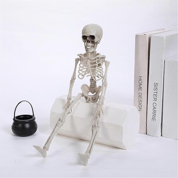 2025 For Halloween-dekorasjon Full Kropp Skjelett Plastbein Med Stillbare Ledd 40cm
