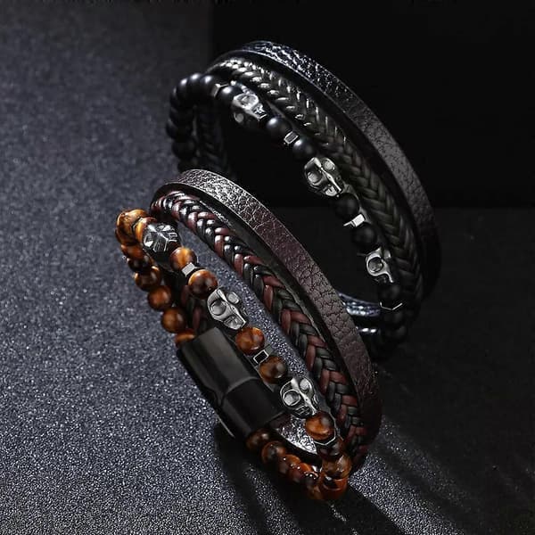 Stone Vitality Magnetband Pärlat Armband Black 23cm