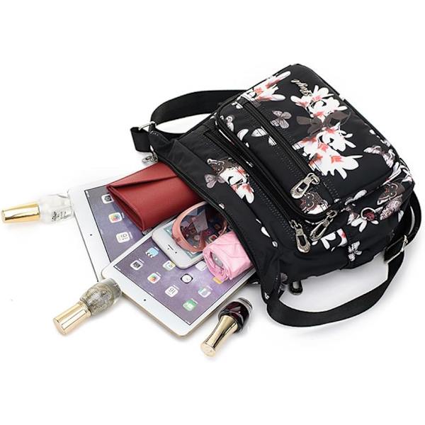 Crossbody taske til kvinder skuldertaske håndtaske pung afslappet rejse multi-lomme (solsikke)