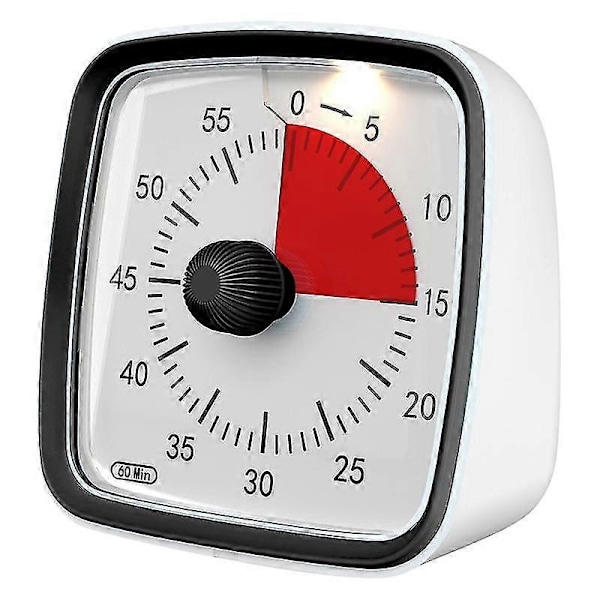 60-minutters timer, klasseromstimer, nedtellingstimer for barn og voksne, tidsstyringsverktøy for undervisning svart SZRH A-F