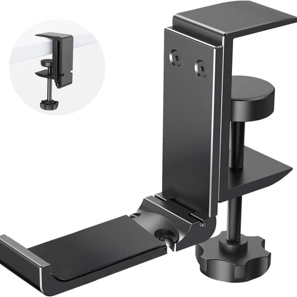 Sammenfoldelig hovedtelefonholder, aluminium hovedtelefonkrog, justerbar sort