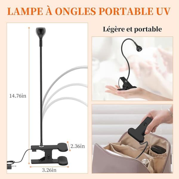 3W UV LED-lampe - 1 enhet - Aluminiumslegering - Harpiksherding og elektronisk reparasjon - For O