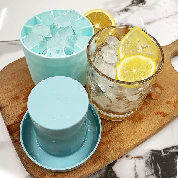 Silikonform för isbitar, isbitsmaskin, isbricka med lock, för cocktails och alla drycker