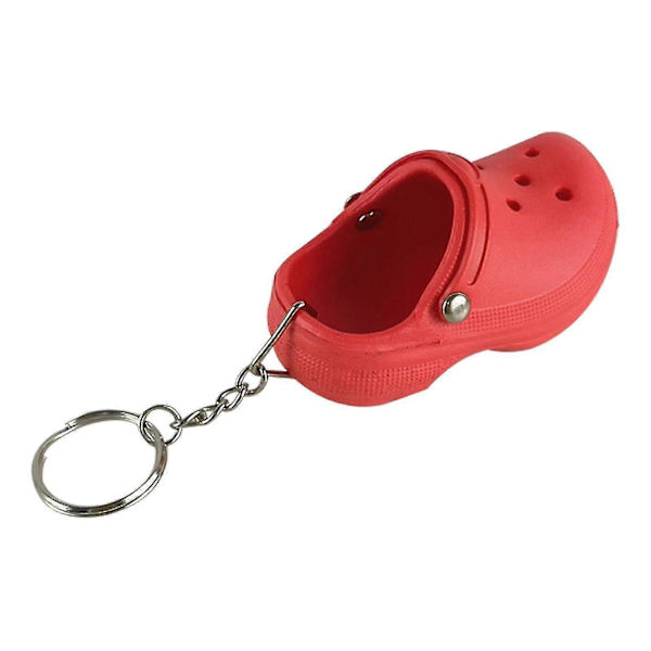 Mini Crocs Sandalkæde Charm Nøglering Nøgleholder Nyhed Nøglering Gave Red