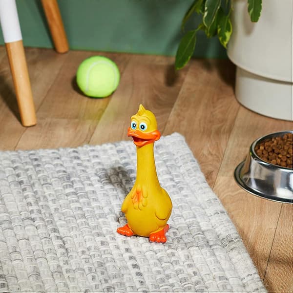 Äänilelu ankka, lateksia, 20 cm, koiran lelu