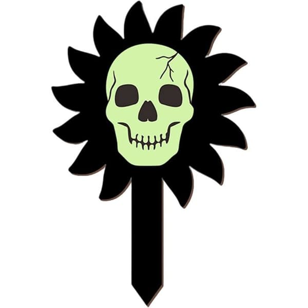 1 stk. Halloween-pløkker Skelet-havestik med lys dekorationer