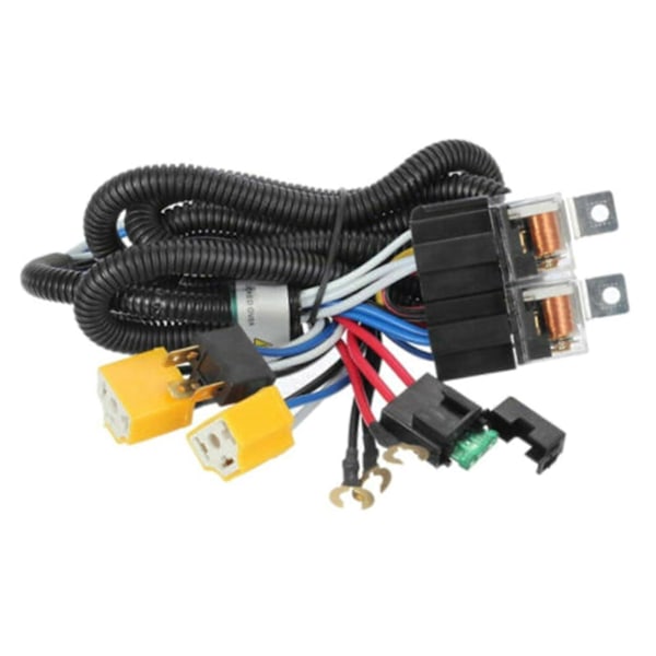 Auton ajovalojen johtosarja H4 Halogeenilampun kirkastinreleen johtosarja 12V/24V Yellow 24V