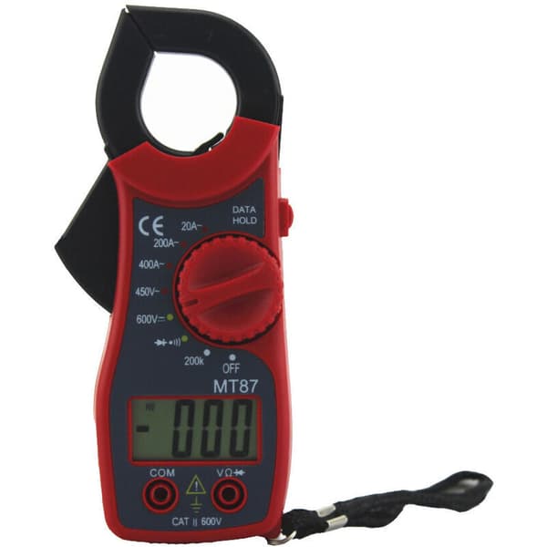 MT-87 Multimeter Strøm- og Spændingstangmeter Modstands- og Spændingsmåling MT87 Strømtang Digitalt Meter Strømtang Rød