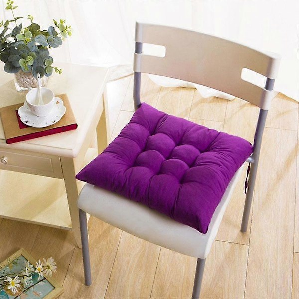Fyrkantig Sittdyna Tjockare Stolskudde För Matplats Uteplats Hemmakontor Inomhus Utomhus Trädgård Soffa Sittdyna 40x40cm purple