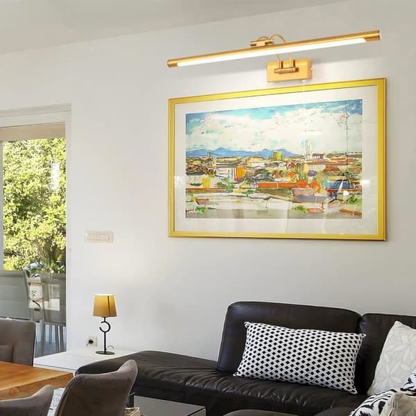 8W Vegglampe, LED-speillys for bad i metall med svingbart lampehode og bryter for innendørs soverom