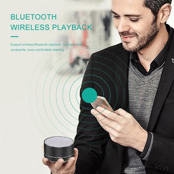 A10 Trådløs Bluetooth Højttaler Lille Stålkanon Subwoofer Bærbar Mini Gavekort Bluetooth Højttaler Farve sort black
