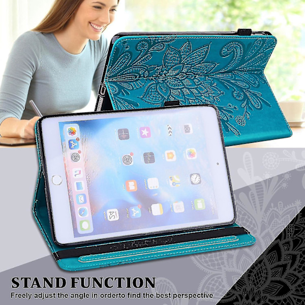 Til Lenovo Tab M10 (Gen 3) TB-328FU/TB-328XU Imprinting Tablet Stand Wallet Case PU Læder Cover Blue, Blue Style A Lenovo Tab M10 (Gen 3)