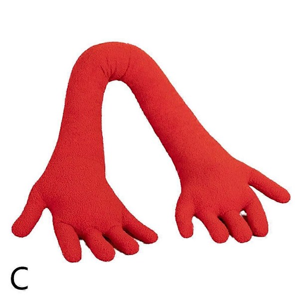 Lange Kroppsputer Klempute For Voksen Myk Søt Plysj Palm Red