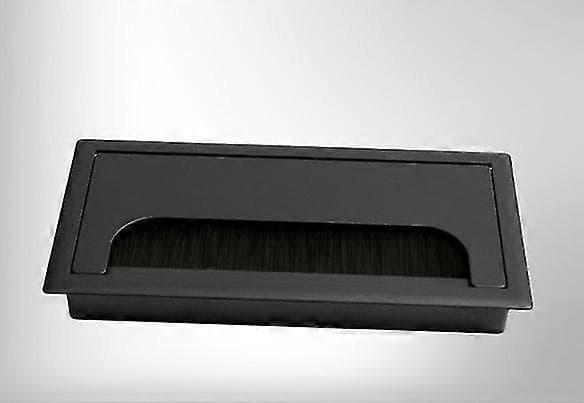 Svart Set med 2 Kabelgenomföringar - Aluminium - 160 X 80 Mm