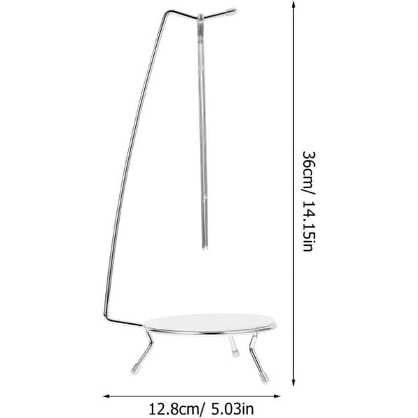 Kebabstativ - 2 spyd - Rustfrit stål - Stabil ophængning - Camping Have Kebab - 36x12,8x12,8cm