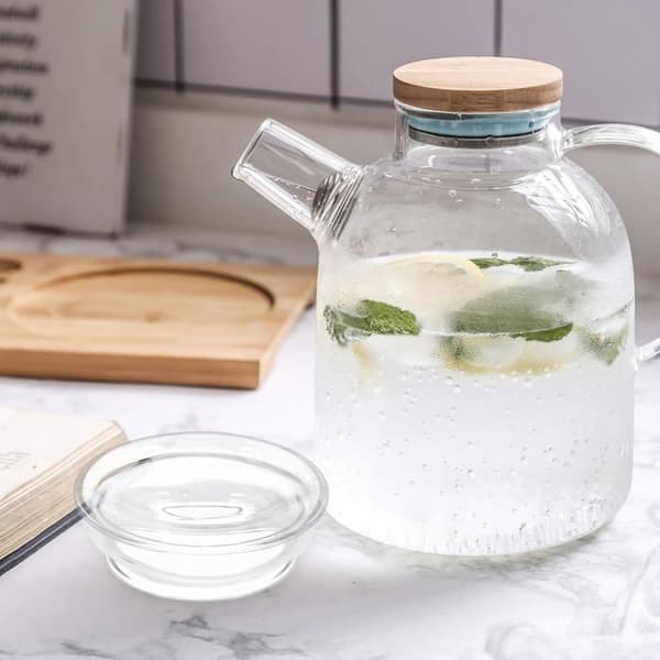 Kandelåg - Sæt med 2 - Glas og Silikone - Lækagesikker - Til Karaffel og Kedel - 8,80 cm