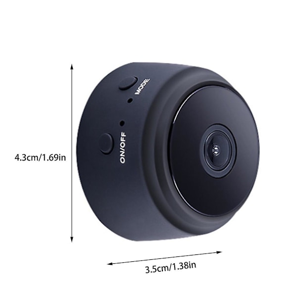 1080p Wifi Nattsyn för Vision Mobiltelefon Fjärrövervakning Hem Säkerhet Black