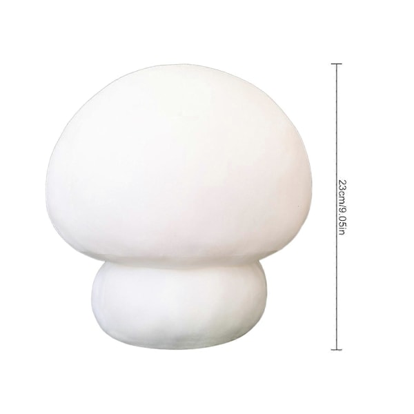 NYHET! Søt sopp-pute i mykt plusj - Koselig sopp-pute for klemmekos white 23cm